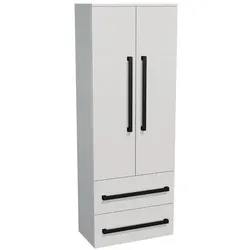 SAT Cube Way Badezimmerschrank hoch 60x163x33 cm glanz weiß glanz/matt CUBE3CV60BL