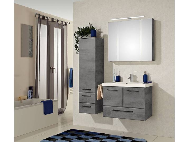 Armoire midi A 35cm Gris/Gris foncé