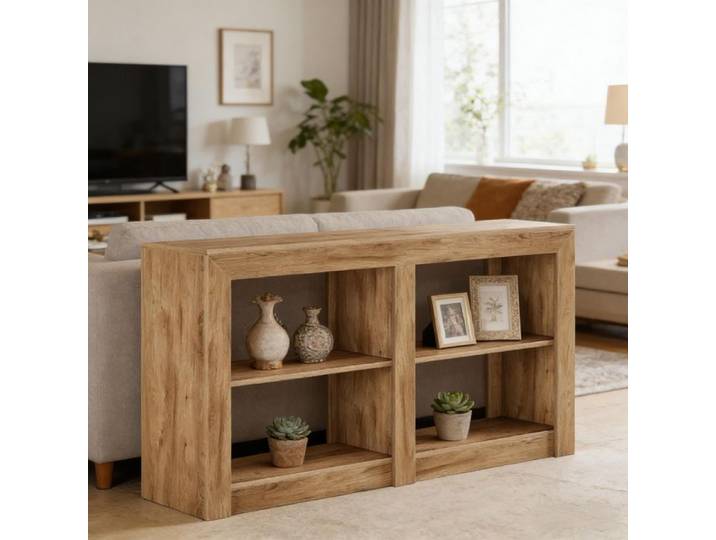 Console de style ferme - table de couloir pour entrée - console en bois derrière le canapé pour salon - couloir - chêne-150x35x85cm