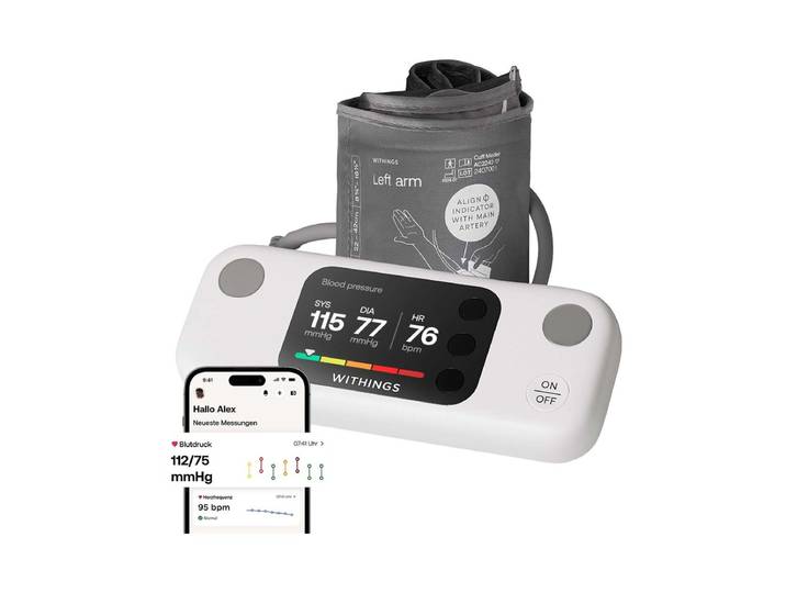 Withings BPM Vision Oberarm-Blutdruckmessgerät Weiss