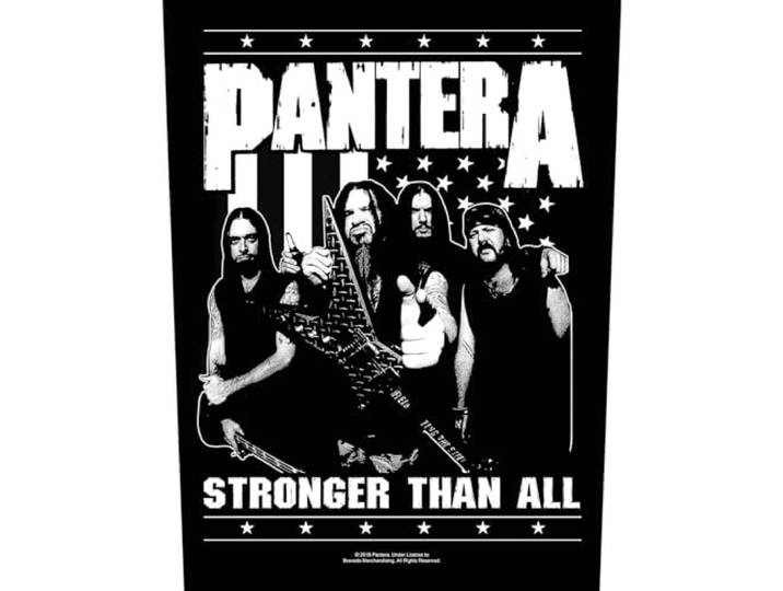 Pantera Rugpatch Stronger Than All Band Logo nieuw Officieel Zwart One Size