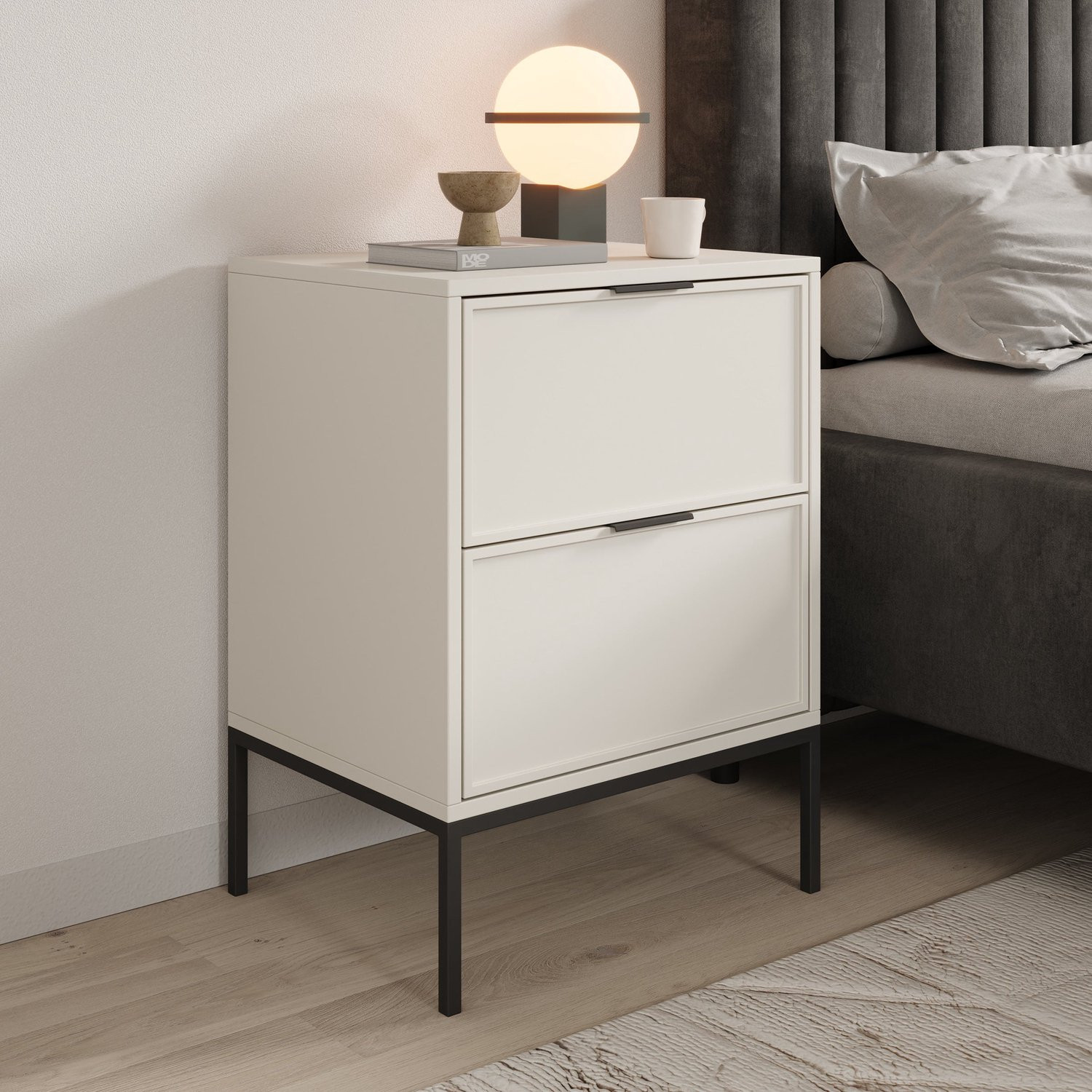 Meubella Dominica Nachtkastje - Beige