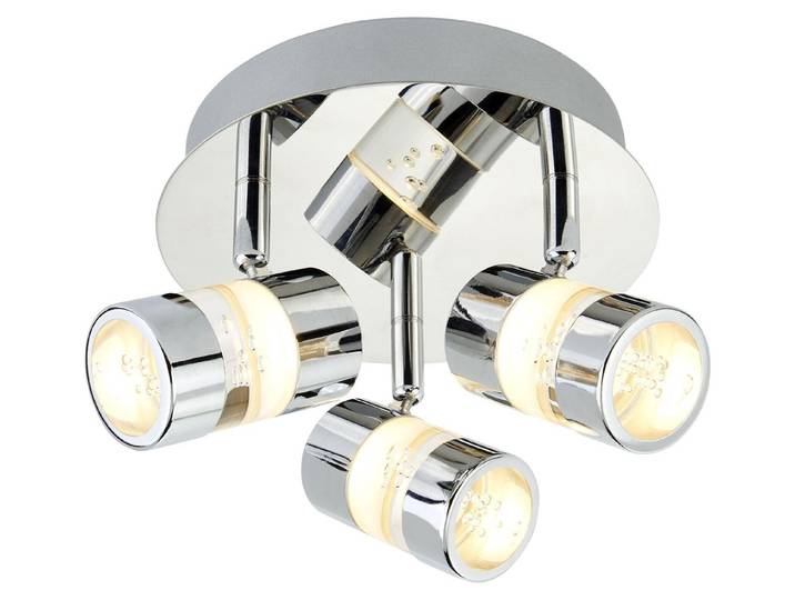 Plafonnier LED\, chrome\, spot mobile\, 28 cm\, BUBBLES