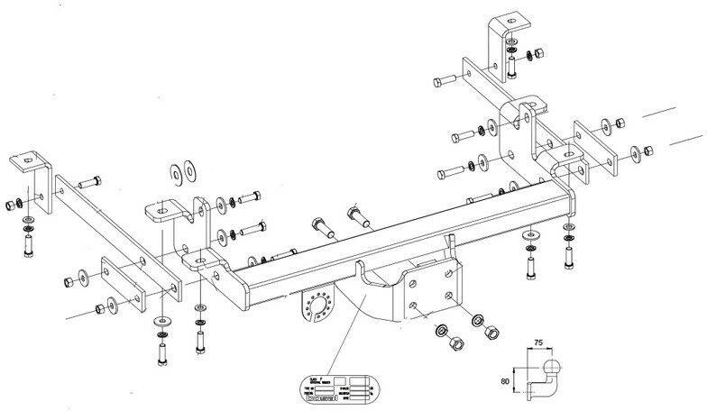 Attelage Renault Master III Traction Roues simples (02/10-12/23) Standard