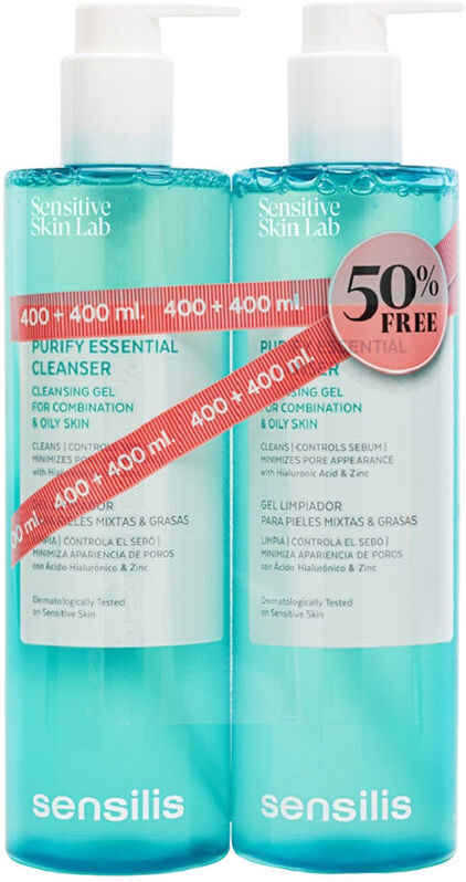Sensilis Purify Essential Cleanser gel nettoyant 2 x 400 ml