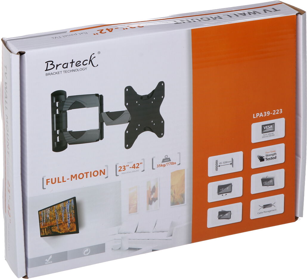 Supporto Per Tv O Monitor 23"-42" Max 35kg Regolabile Brateck-Lpa39-223