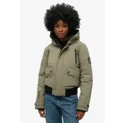 Superdry für Damen. W5011824A Gesteppte Bomberjacke City grün (XL), Lässig, Recyceltes Polyester, Nachhaltig