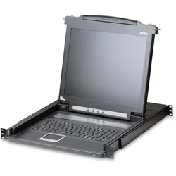Aten Ausziehbare Konsole mit 17-Zoll-LCD-Bildschirm, KVM Switch