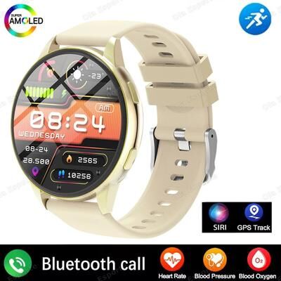 Uplift Treasures Bluetooth Calling Smart Watch Heart Rate Health Sport Tracker gold