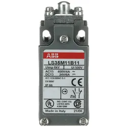 ABB LS35M11B11 Standard-Positionsschalter Metall-Gehäuse IP66 Stahl-Druckbolzen verzinkt 1SBV013711R1211