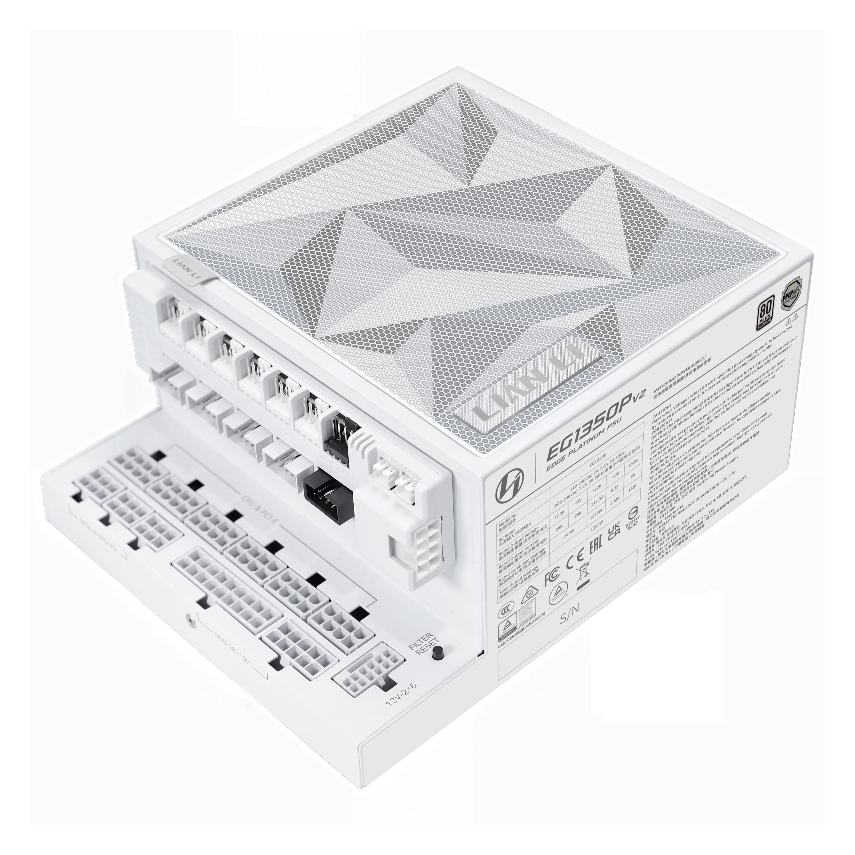 Lian-Li EDGE Platinum V2 Netzteil mit EDGE Hub ADV - weiss, 1.350W (1350 W) (G9P.EG1350P.WH00.EU)