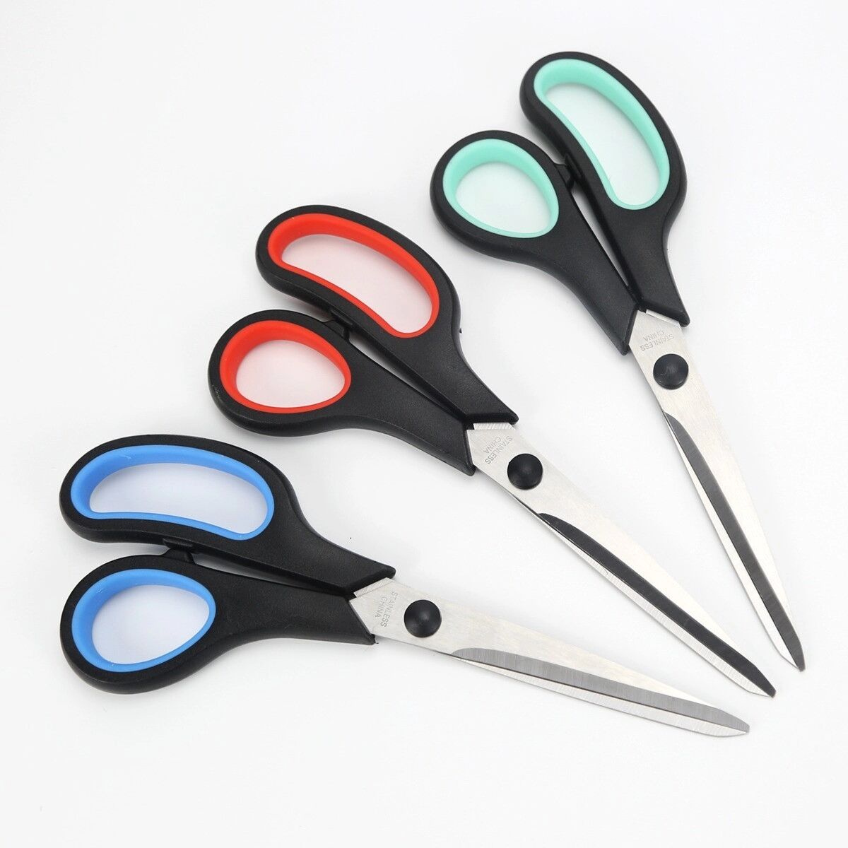 INF Multifunktionsschere 3er-Pack: Ultrascharfe 2,5mm Klingen mit Softgriff