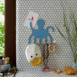 Stabile Wandhaken blauer Octopus