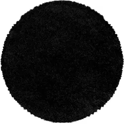 Hochflorteppich Sydney 3000 Schwarz Ø ca. 160cm