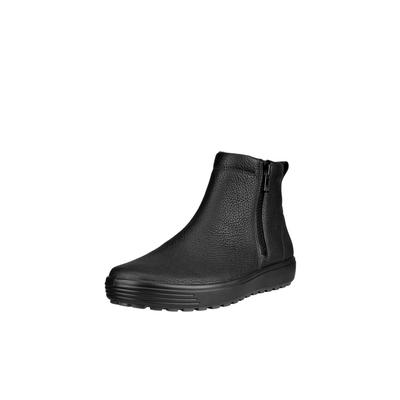 Stiefelette ECCO "ECCO SOFT 7 TRED", Damen, Gr. 45, Warmfutter, schwarz, Leder, Schuhe Stiefelette, Winter-Stiefelette, High-Top-Sneaker, Boots mit Reißverschlüssen
