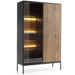 VITRINE Graphit, Wotan Eichefarben 104/166/39 cm Deo