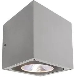 KapegoLED Wandleuchte CUBODO II SINGLE, 220-240V, 7W, klar / transparent, silbergrau D-731025