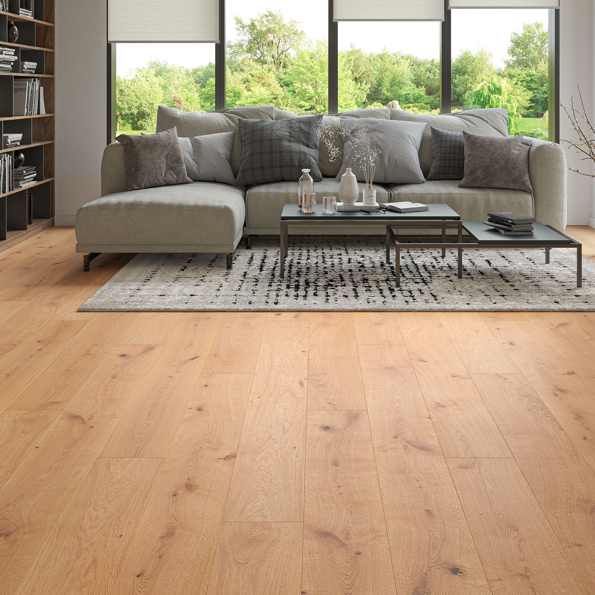 Luxury Flooring Natural Engineered Oak Brushed & Oiled Flooring - FSC® Certified FSC-C210380