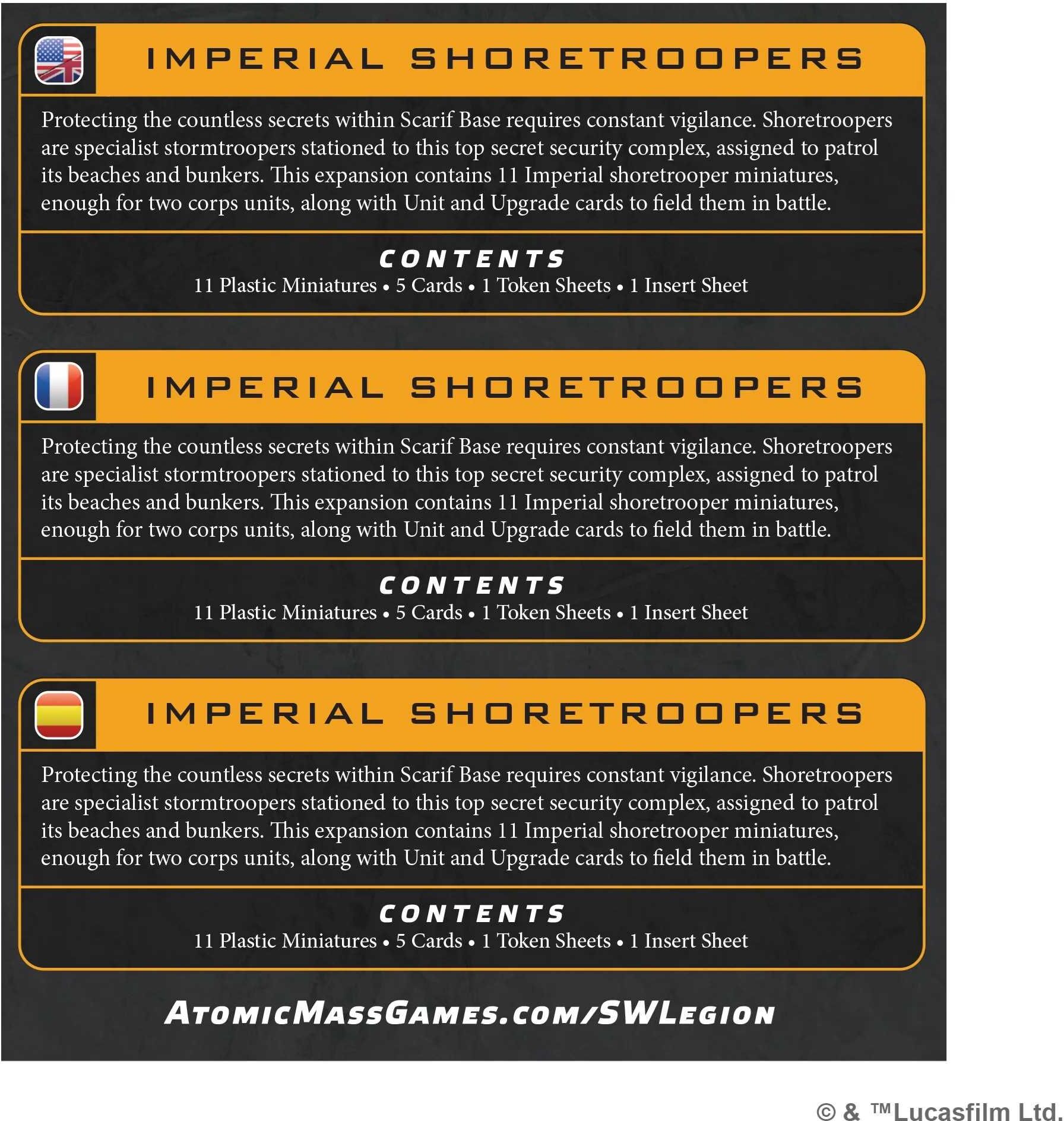 Star Wars: Legion - Imperial Shoretroopers Expansion for Two Corps Units and Shoretrooper DF-90 Mortar Trooper, Ages 14+, by Atomic Mass Games