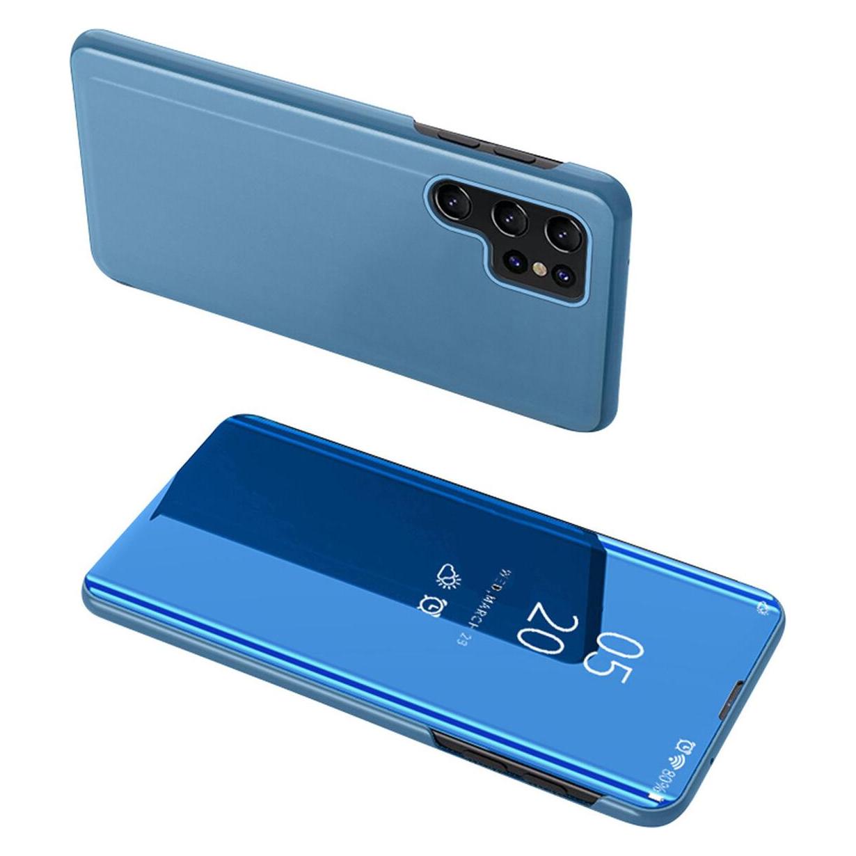 Hurtel Clear View Case für Samsung A05s mit Klappe - blau (Samsung Galaxy A05s) (1404978613)