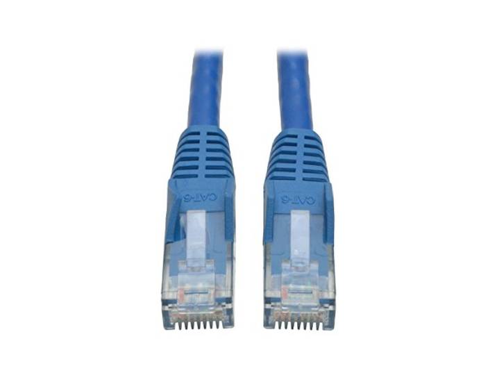 Tripp Lite Cat6 Gigabit Snagless gegoten UTP Patch Ethernet-kabel, RJ45 man-naar-mannelijke kabel, blauw, 4,5 meter, levenslange garantie (N201-015-BL)