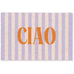 FUSSMATTE Ciao - Zitat - Pastell - Streifen Schmutzfangmatte 120x80 cm