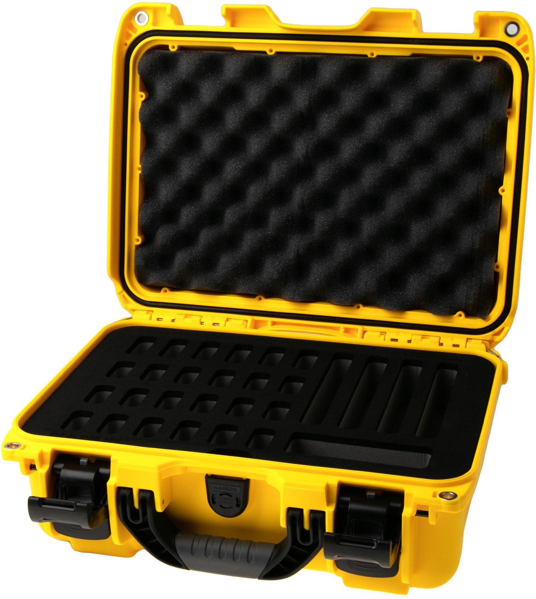 Nanuk 915 valigetta con inserti in schiuma per 28 coltelli, giallo