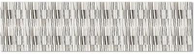 Highland Home Neutral Stripes Deco-Floormat, Decorative Mat, Designer Rug, Waterproof, Low Profile, Non Slip, Made in The USA (8' x 2')