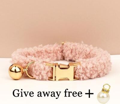 Happy Pet Pantry Customizable Laser Engraved Teddy Fur Cat Collar Bell: Autumn & Winter S 7