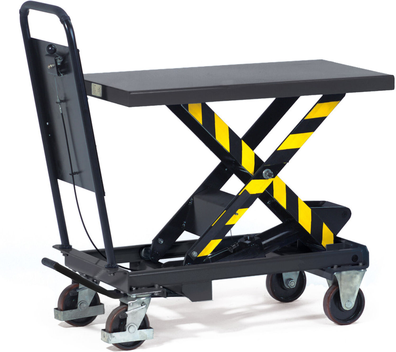 fetra Hubtischwagen 6835 - Tragkraft 1000kg Polyurethan-Reifen)