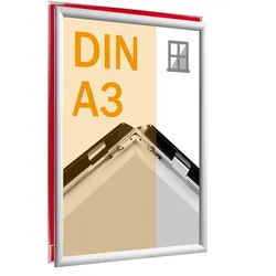 Fenster Klapprahmen A3 silber, Aluminium