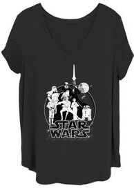 Plus Size Women's Cruel Ultimatum V-Neck T-Shirt by Mad Engine in Black (Size 4X (26-28))