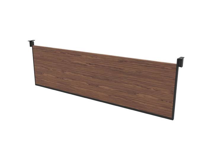 Voile de fond pour bureau Arold L.180 cm - Noyer support gris