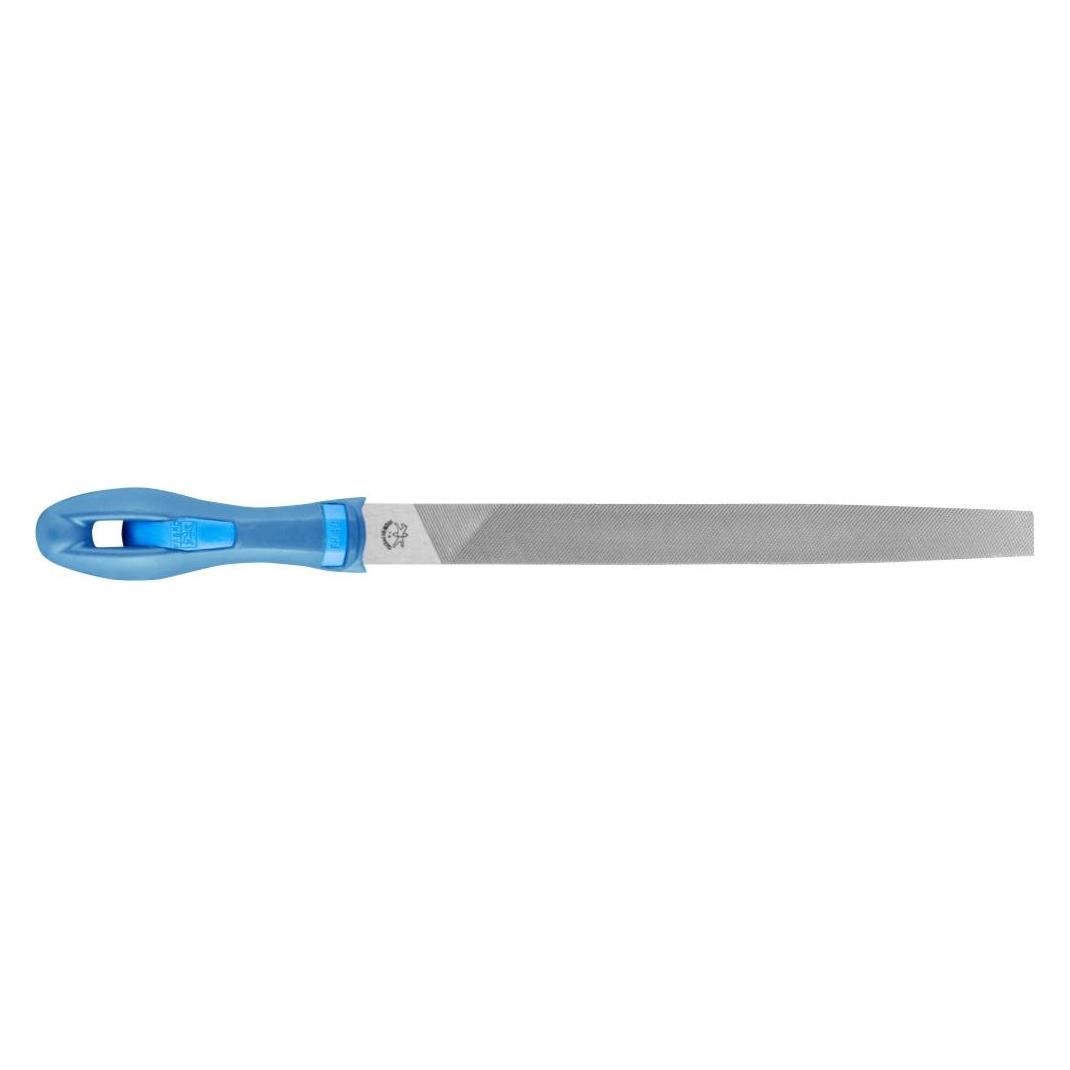 Pferd Werkstattfeile Flachspitz Hieb 1 inkl. Ergonomie-Feilenheft für grobe Zerspanung & Schruppen (250 mm) (11216256)