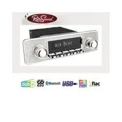 RETROSOUND "MOTOR-7" DAB+ Komplett-Set "Silver" mit Zubehör
