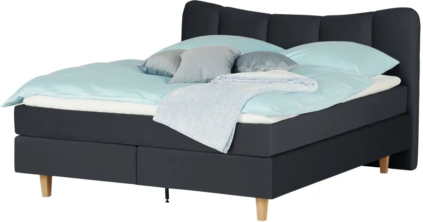 Höffner Boxspringbett  Dalur ¦ schwarz ¦ Maße (cm): B: 180 H: 110