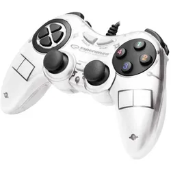 Esperanza Egg105w Fighter – Spielcontroller Mit Vibrations-Pc (PC), Gaming Controller, Weiss