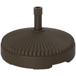 Outsunny Sonnenschirmständer befüllbar 28kg Sand/23kg Wasser Garten Terrasse Pool Rund Braun