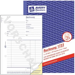 Avery, Formular, Rechnung