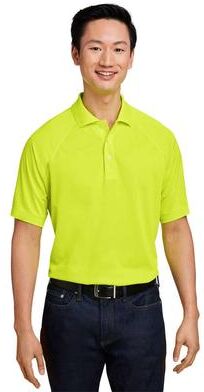 Harriton M208 Men's Charge Snag and Soil Protect Polo Shirt in Safety Yellow size Medium   Polyester