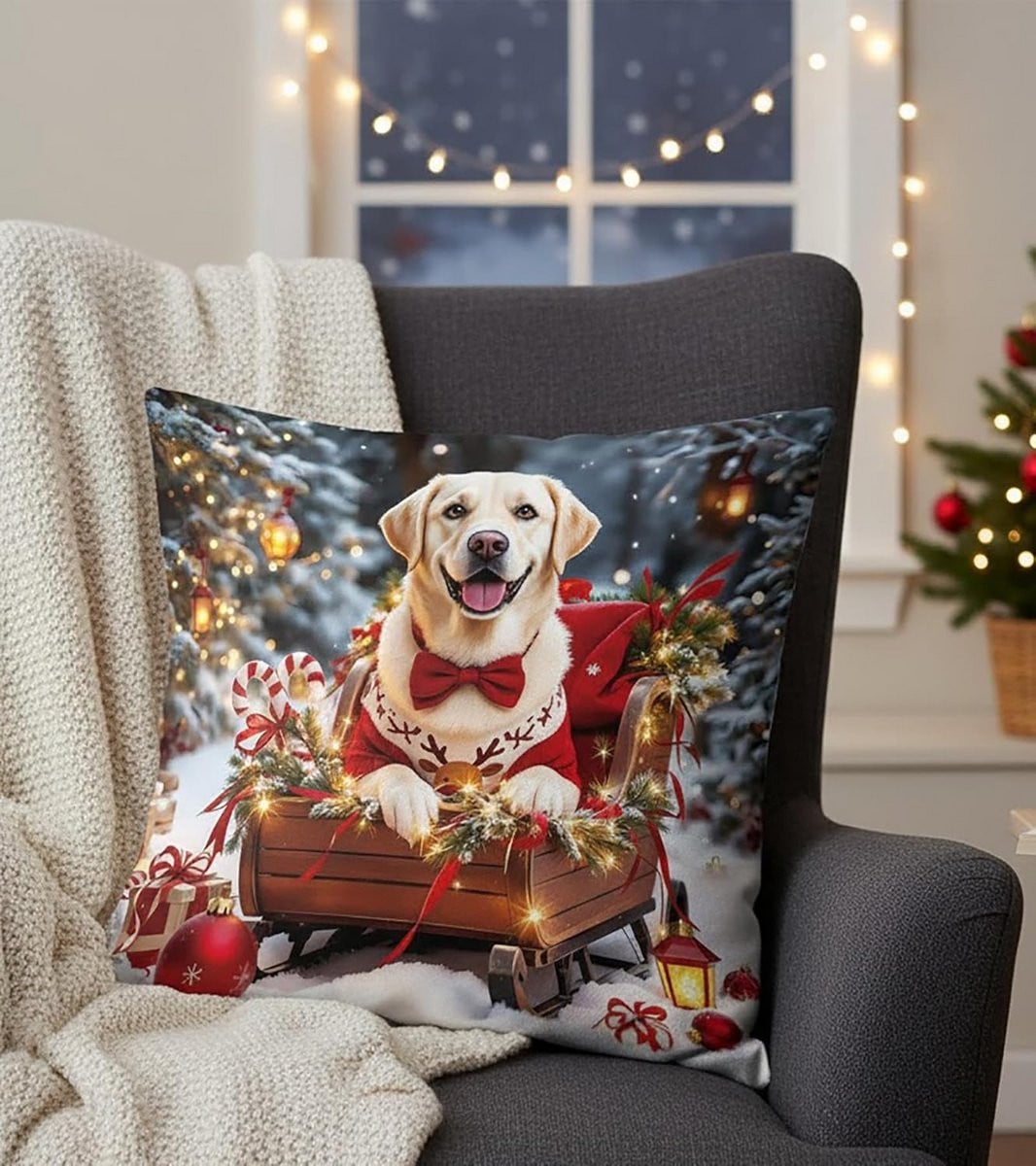 Decoratieve kussenhoes met betoverend wintermotief, multicolor, 40 x 40 cm