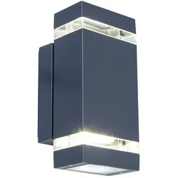 Lutec LT5605013118 LED Wandleuchte Focus 1x8W| 300L | 4000K | IP44 - dunkelgrau