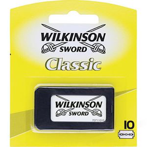 Wilkinson-Sword Rasierklingen Classic, für Rasierhobel, 1-fach Klinge, 10 Stück