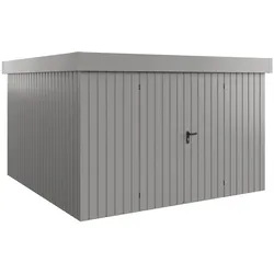 Hörmann Ecostar Metall-Gerätehaus "Euroline Trend" mit Flachdach EFD 14,graualuminium,310 x 310 cm