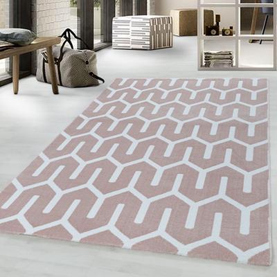 Teppich AYYILDIZ TEPPICHE "COSTA 3524", pink, B:200cm H:11mm L:290cm, Polypropylen (PP), Teppiche, Teppich, Kurzflor, Gemustert, Wohnzimmer