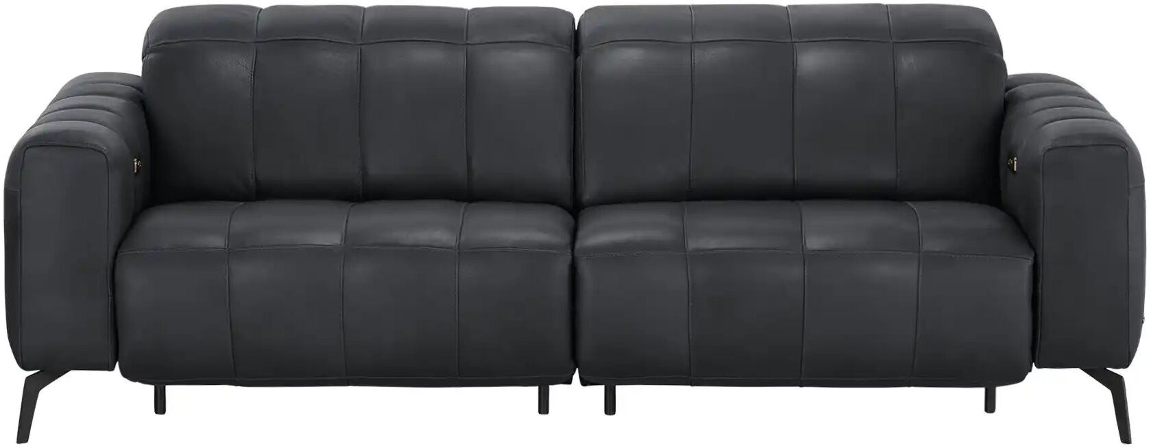 Natuzzi Editions Ledersofa mit Kopfteilverstellung Portento ¦ schwarz ¦ Maße