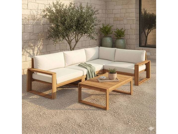 OUTLIV. Santa Cruz Ecklounge inkl. Loungetisch Akazie/Polyester