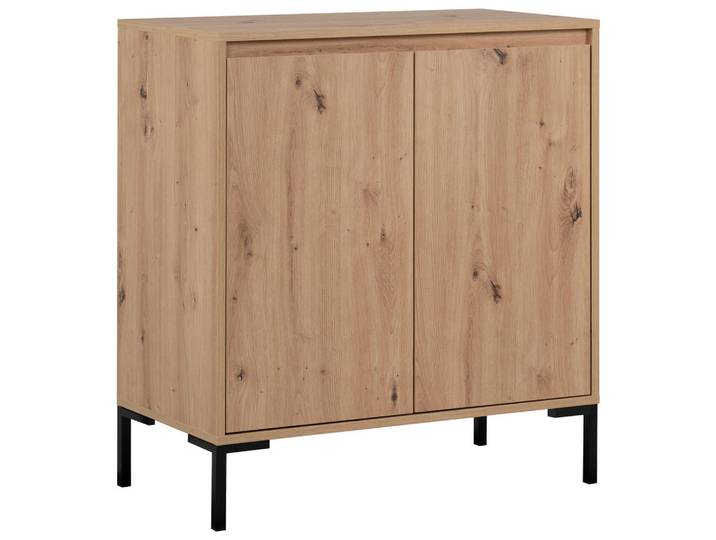 Mid.you Kommode Korsika, Eiche Artisan, Metall, 1 Fächer, 81x87x40 cm, Wohnzimmer, Kommoden & Sideboards, Kommoden