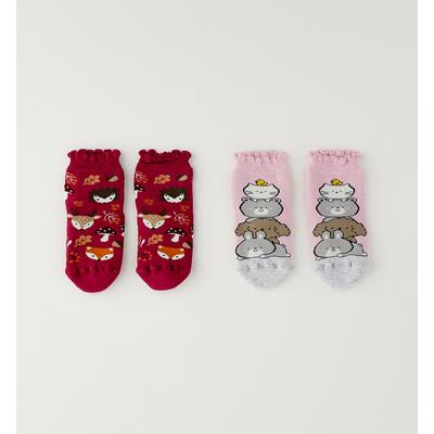 Socken IDO "BABY GIRL ACCESSORIES", Mädchen, Gr. 13,5, plum, Baumwolle, Socken Socken