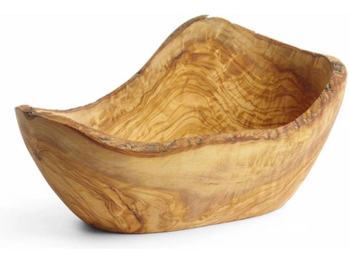 HENDI Decoratieve kom olijfhout – antibacterieel – 300x190x110 mm – uniek patroon